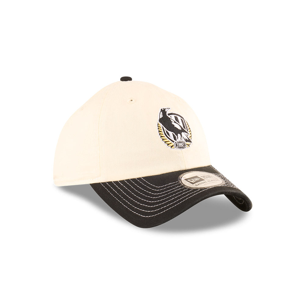 Collingwood Magpies Hat - 2025 AFL 2Tone Chrome Contrast Casual Classic Strapback Cap - New Era